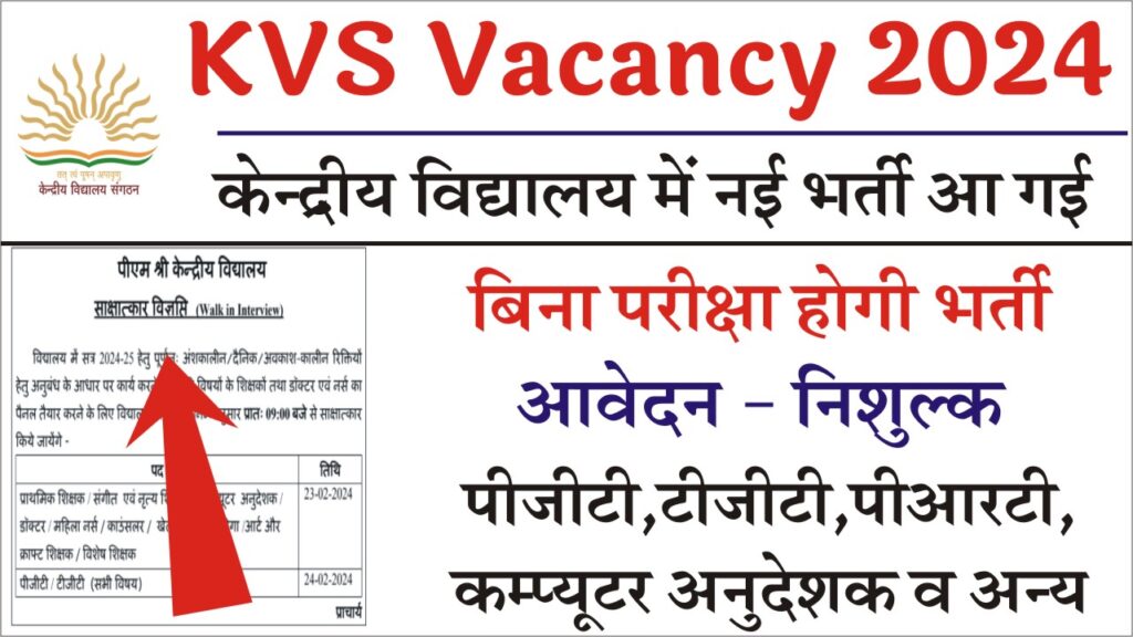 KVS Vacancy 2024   KVS Vacancy 2024 1024x576 